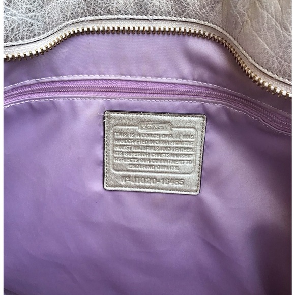 Coach Colette Gold Leather OP Art Logo Tote - Picture 5 of 15